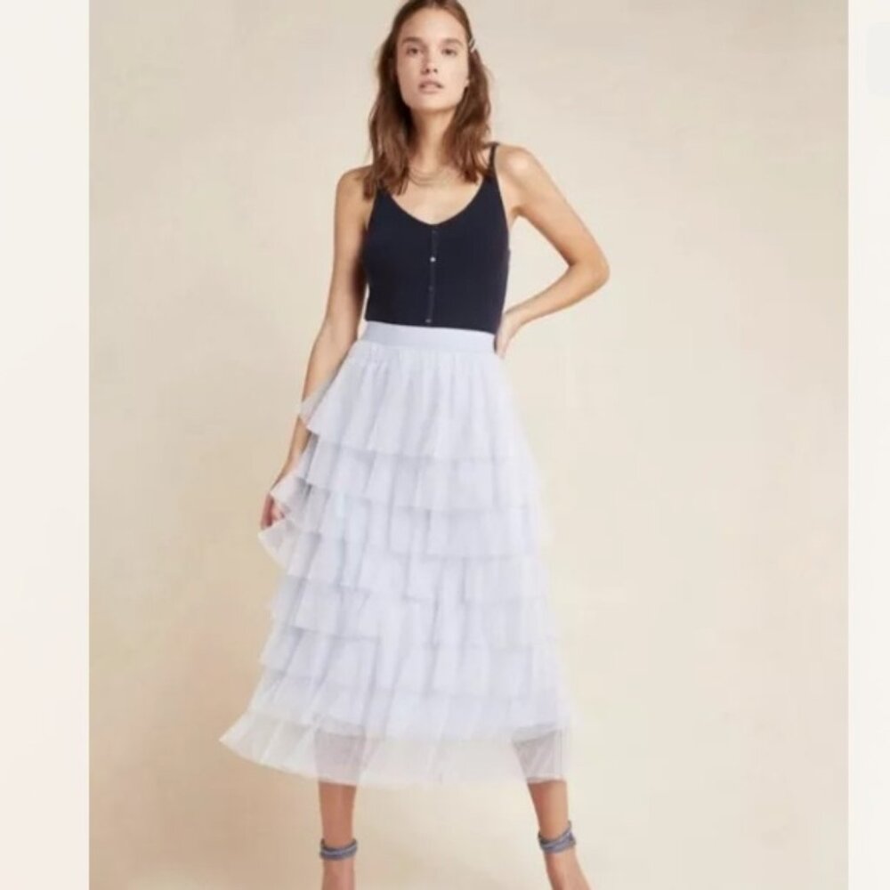 Anthropologie Ashley skirt new medium blue new
